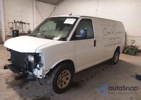 2014 Chevrolet Express 1500 Work Van z USA, uszkodzony, nr VIN 1GCSGAFX3E1100691